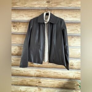 Chocolate Brown Leather Jacket